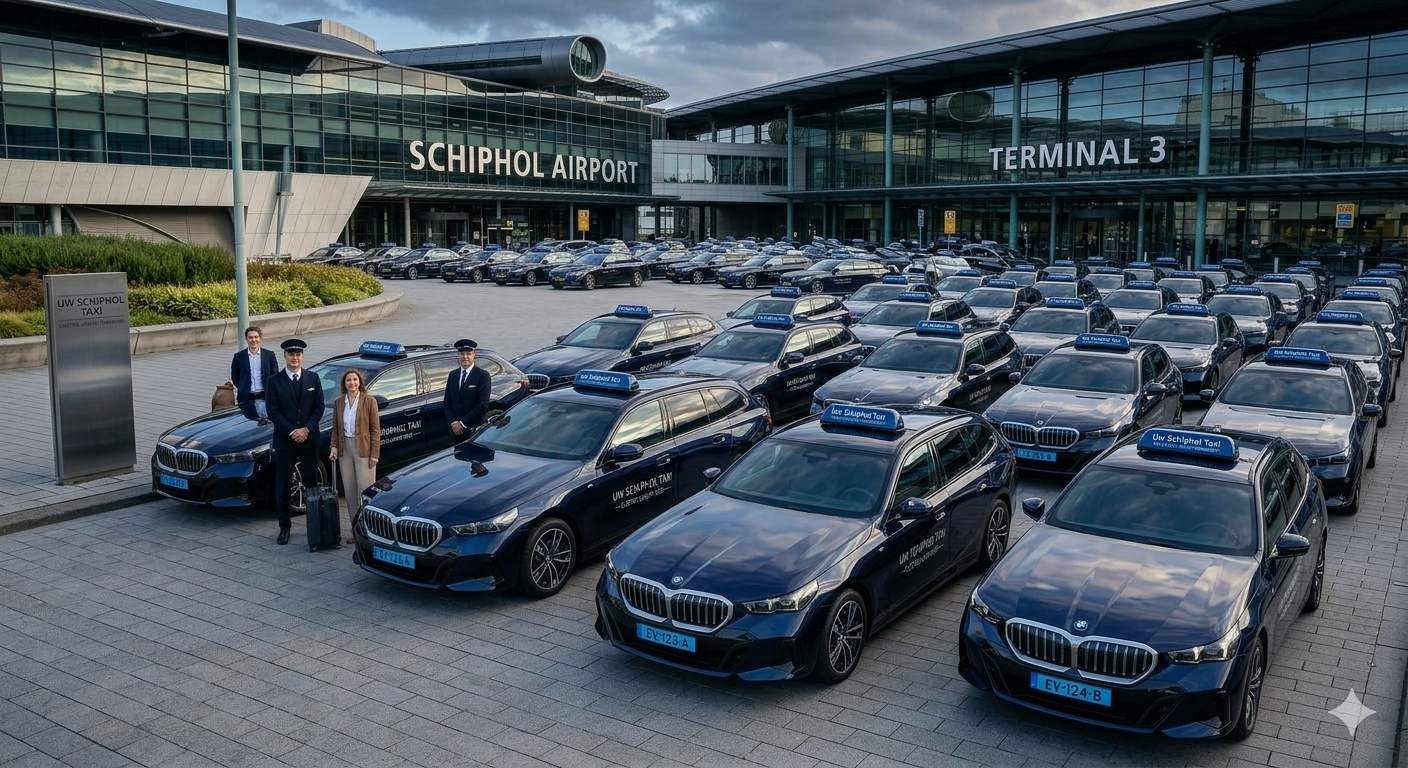 UwTaxiAmsterdam fleet at Schiphol